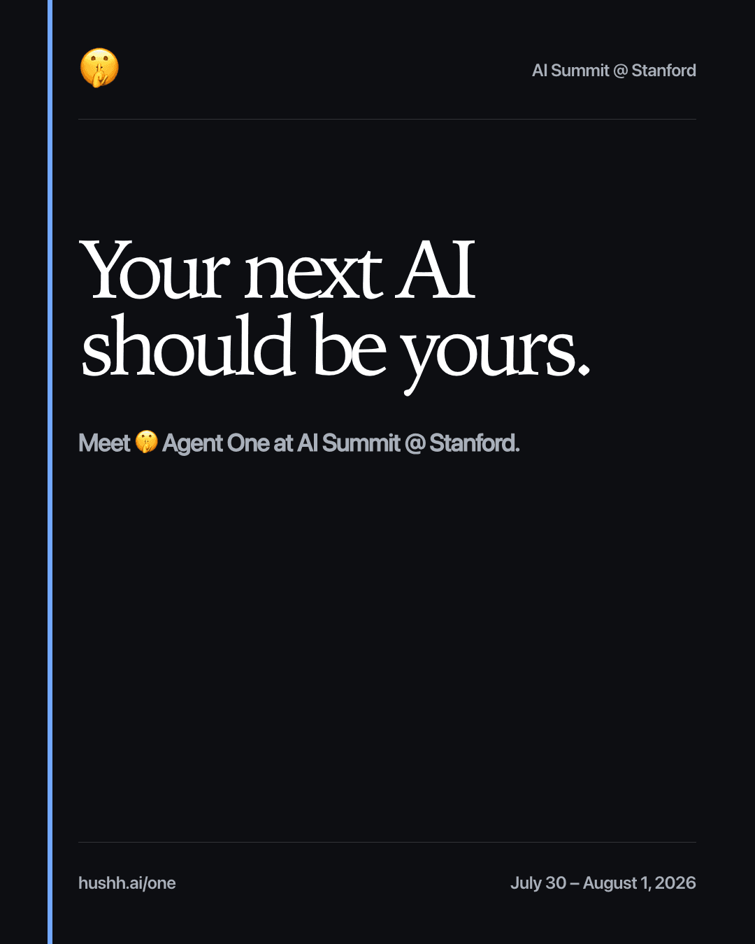 Your next AI should be yours.