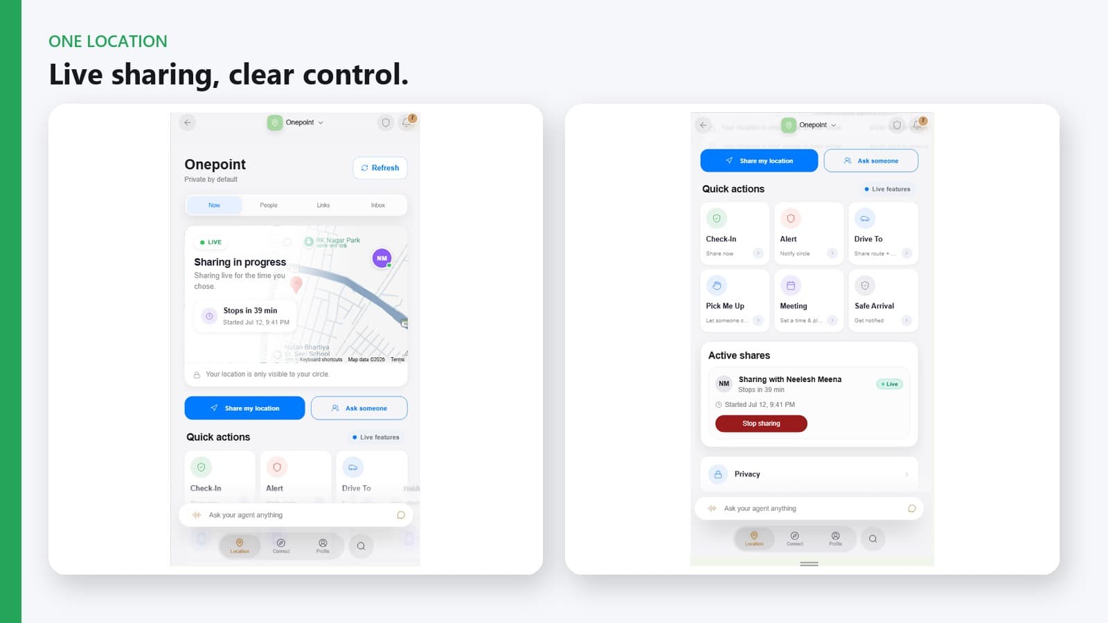 Introducing One Location Agent: Consent-First Location Sharing Inside Hussh One
